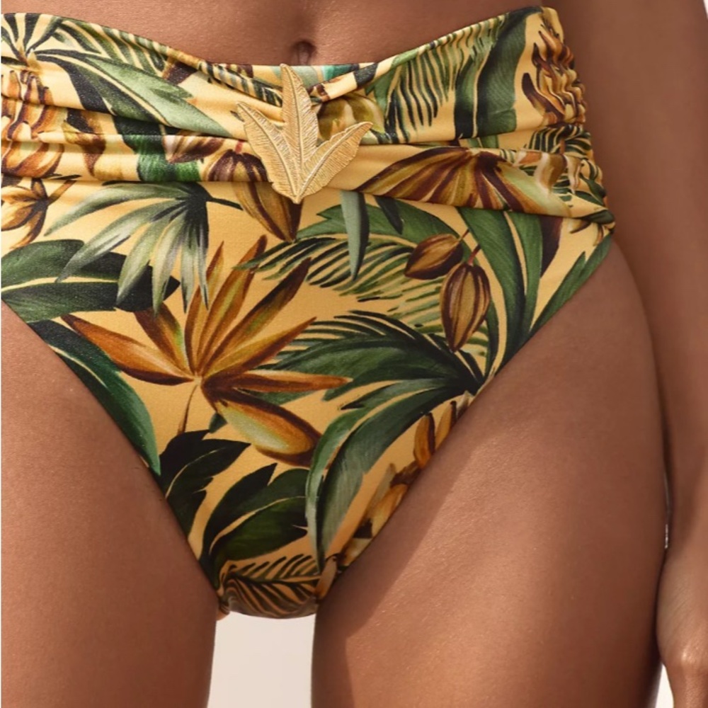 NWT FARM Rio Bananart High Wasted Bikini Bottom